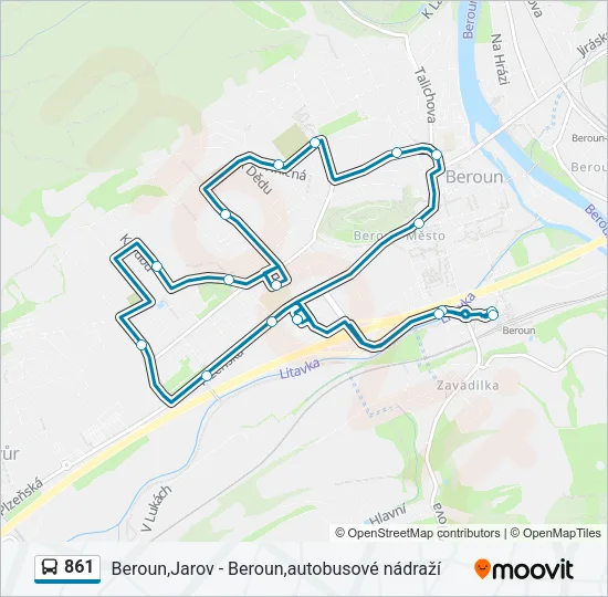 861 Bus Line Map