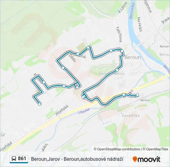 861 Bus Line Map