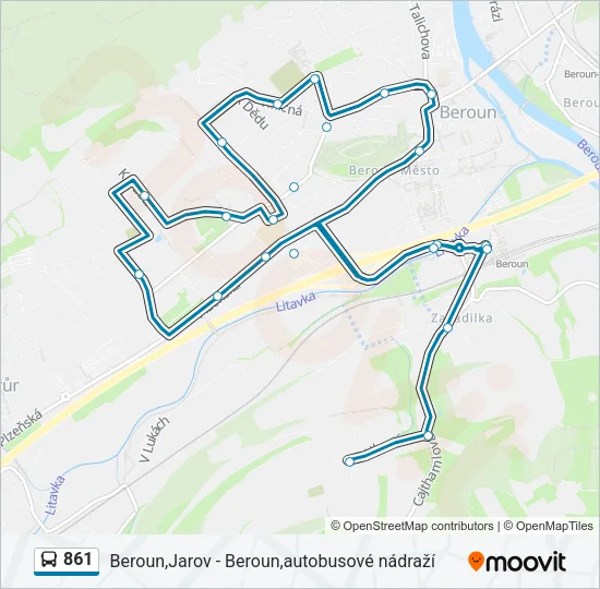861 Bus Line Map