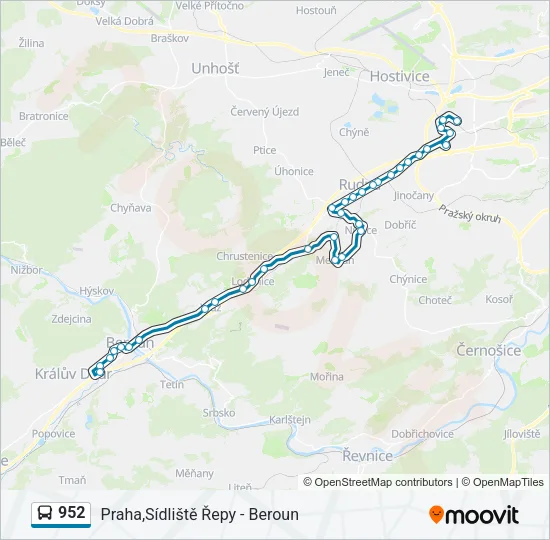 952 Bus Line Map
