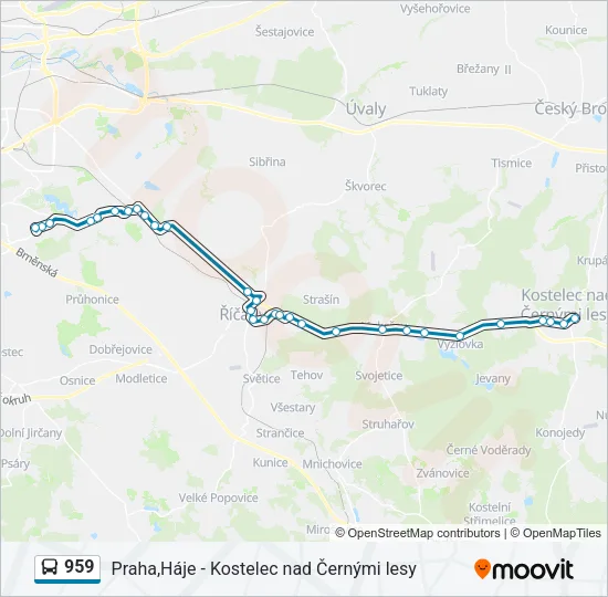 959 Bus Line Map