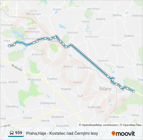 959 Bus Line Map