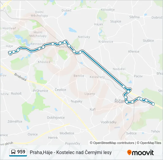 959 Bus Line Map