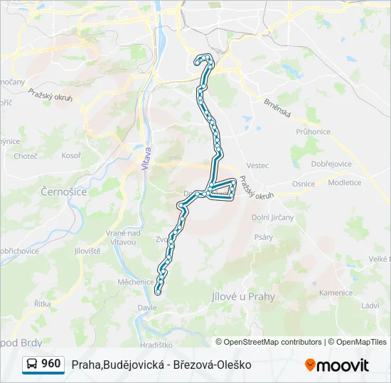 960 Bus Line Map