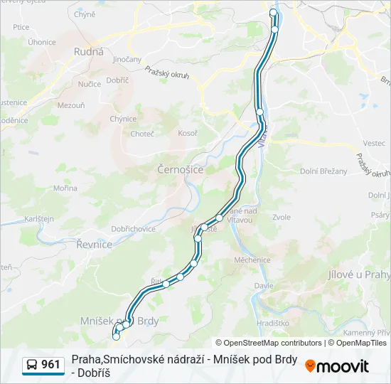 961 Bus Line Map