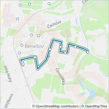 MHD 1 Bus Line Map
