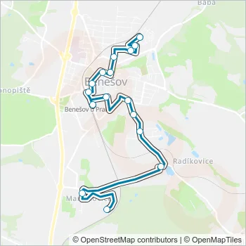 MHD 2 Bus Line Map