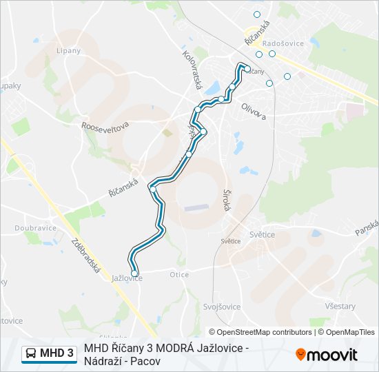 MHD 3 Bus Line Map