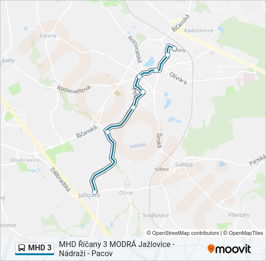 MHD 3 Bus Line Map