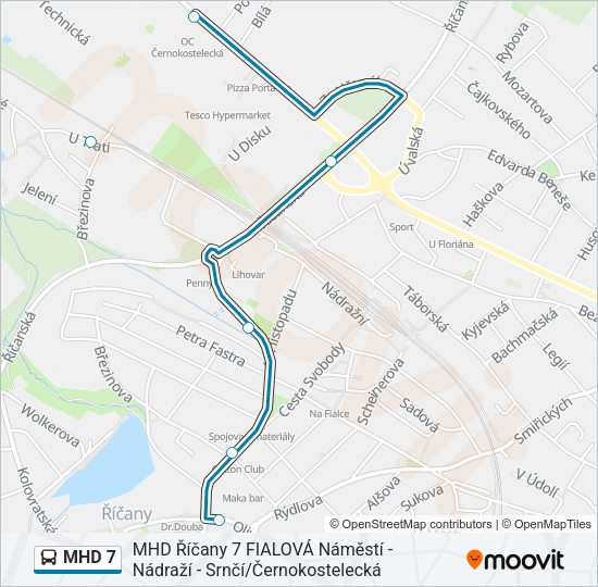 Автобус MHD 7: карта маршрута