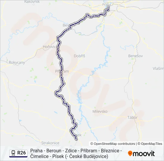 R26 Train Line Map