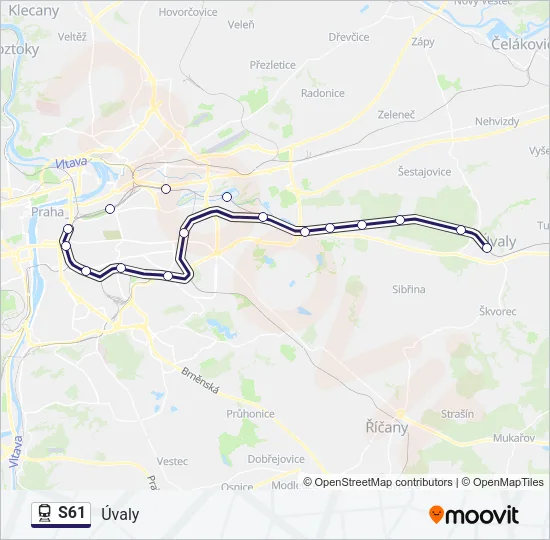 S61 Train Line Map