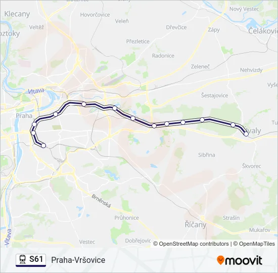 S61 Train Line Map