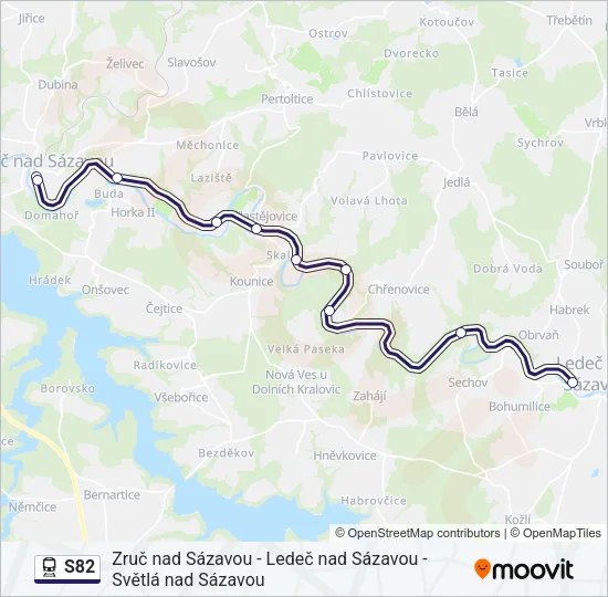 S82 Train Line Map