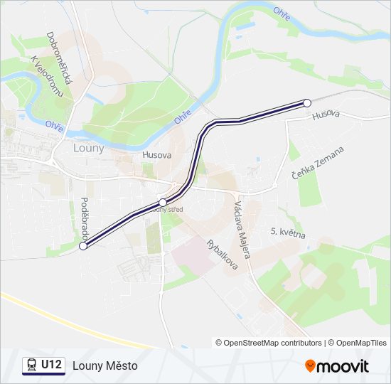 Поезд U12: карта маршрута