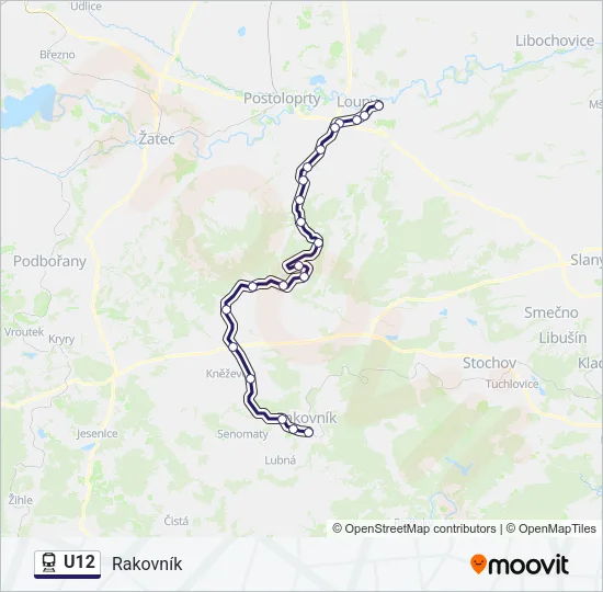 U12 Train Line Map
