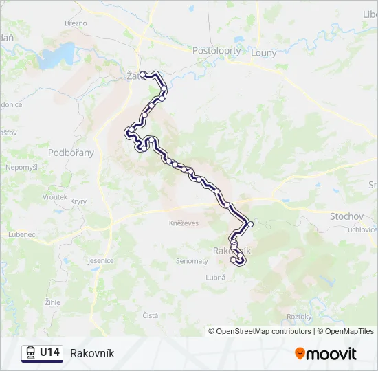 U14 Train Line Map