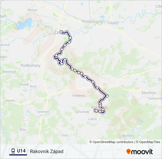 U14 Train Line Map