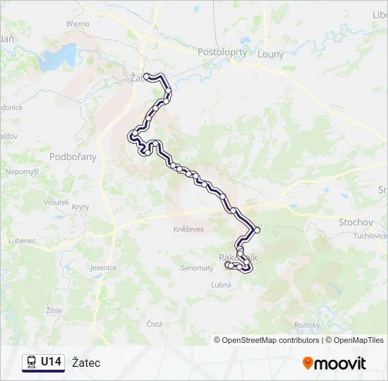 U14 Train Line Map