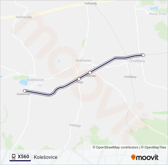 X560 Train Line Map