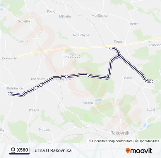 X560 Train Line Map