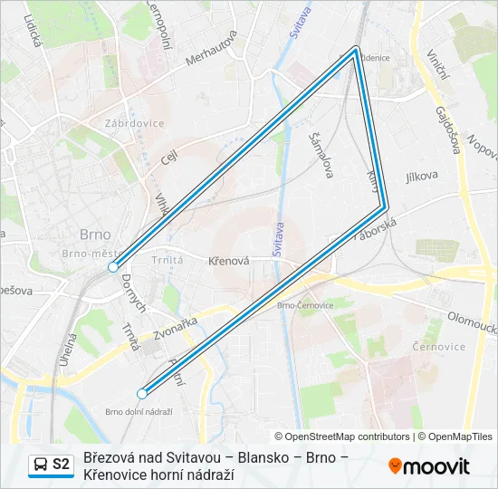 S2 Bus Line Map