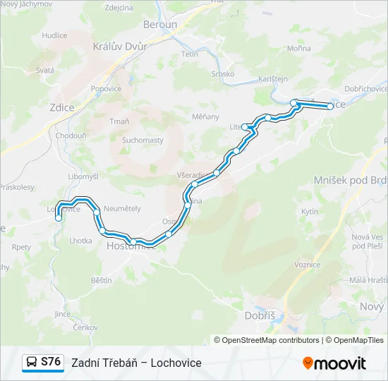 S76 Bus Line Map