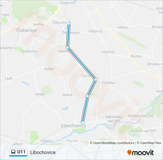 U11 Bus Line Map