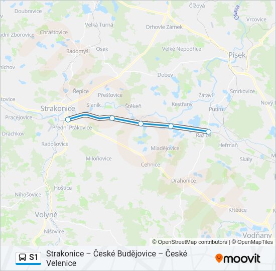 S1 Bus Line Map
