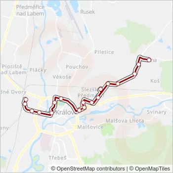 5 Bus Line Map