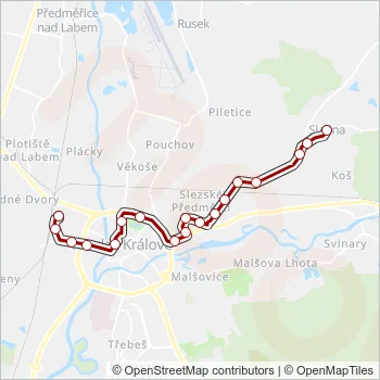 5 Bus Line Map
