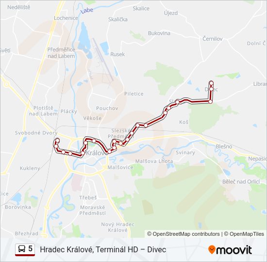 5 Bus Line Map