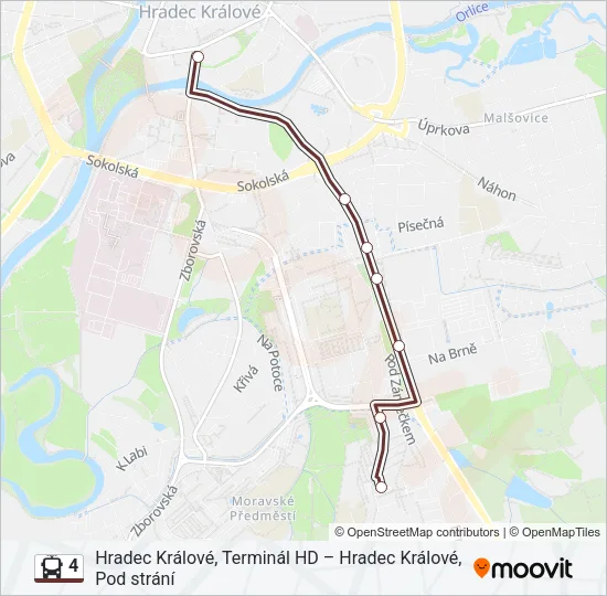 4 Trolleybus Line Map