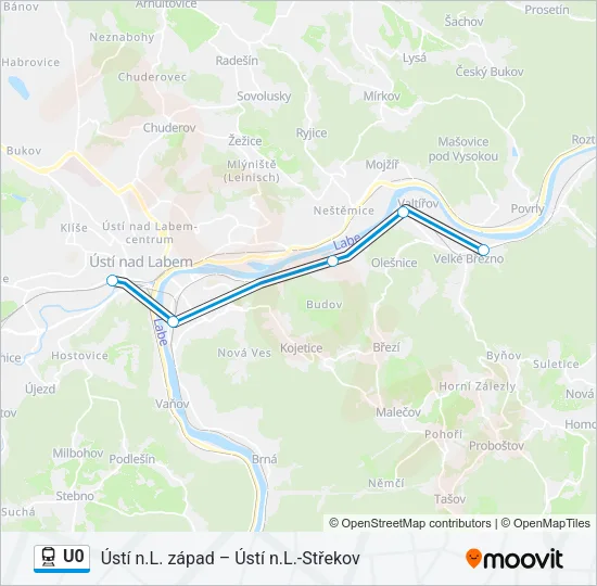 U0 Train Line Map