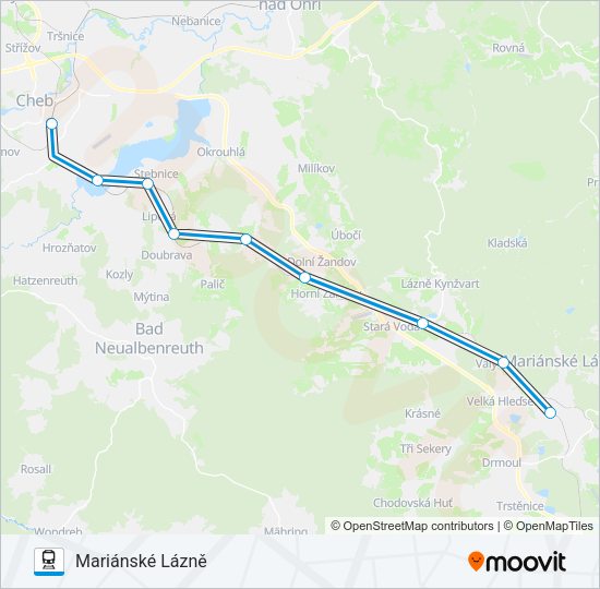 Поезд OS 107367: карта маршрута