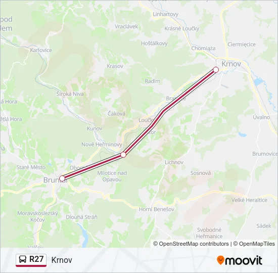 R27 Bus Line Map