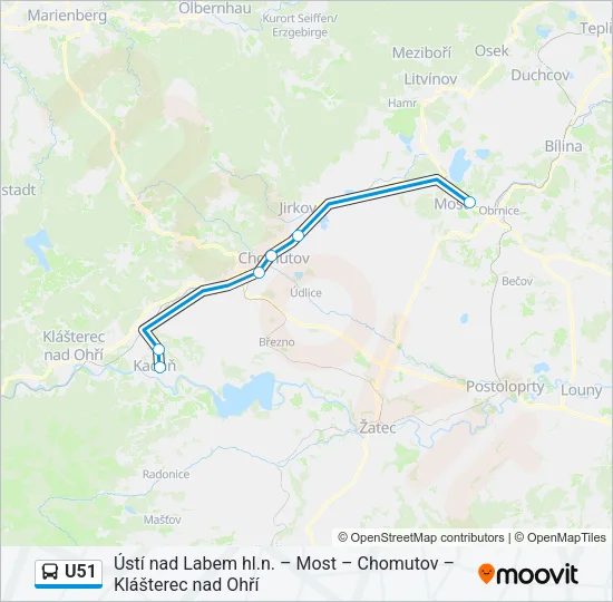 U51 Bus Line Map