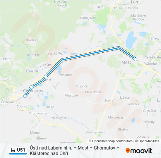 U51 Bus Line Map