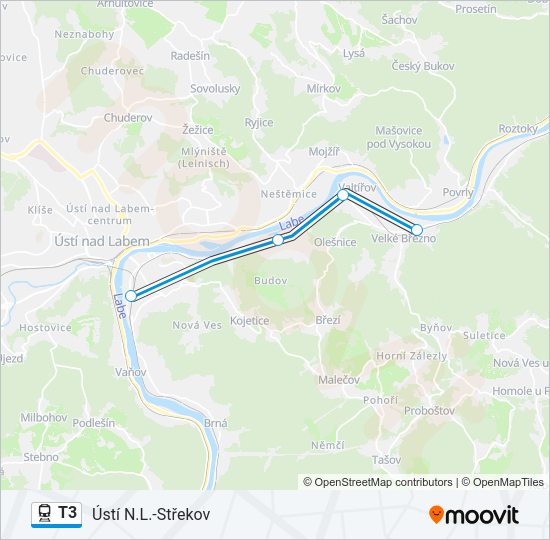 T3 Train Line Map