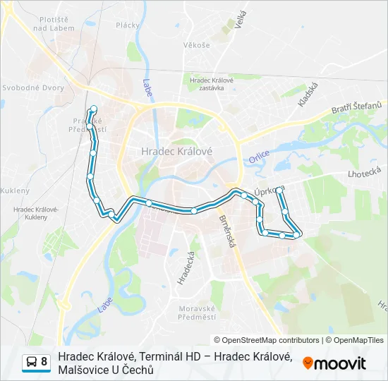 8 Bus Line Map