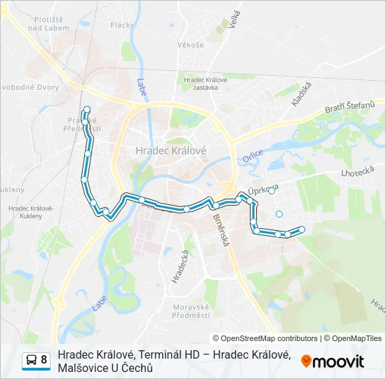 8 Bus Line Map