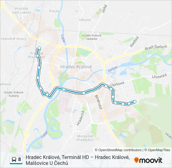 8 Bus Line Map