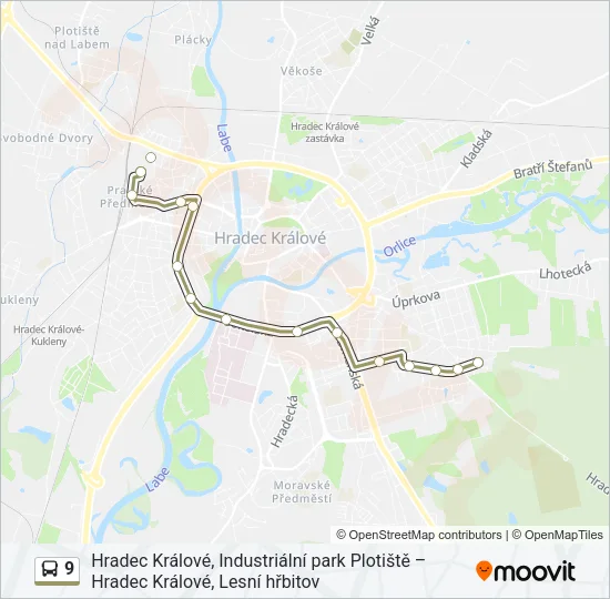 9 Bus Line Map