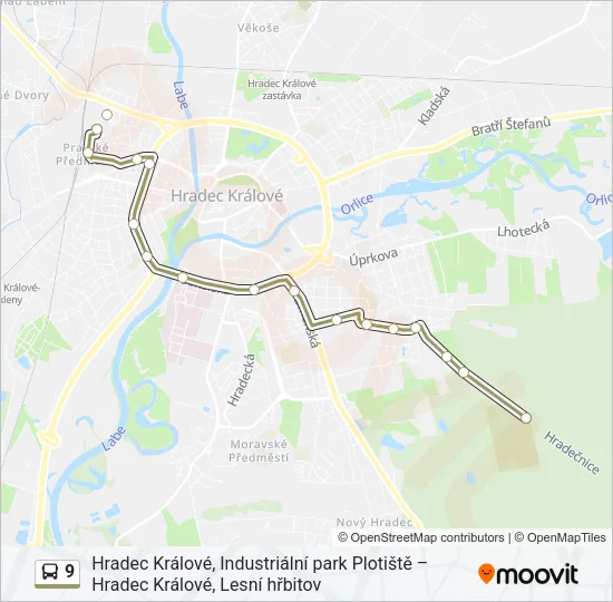 9 Bus Line Map