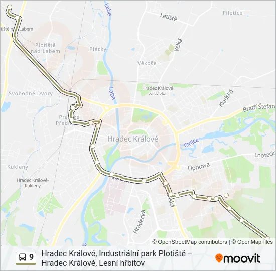 9 Bus Line Map