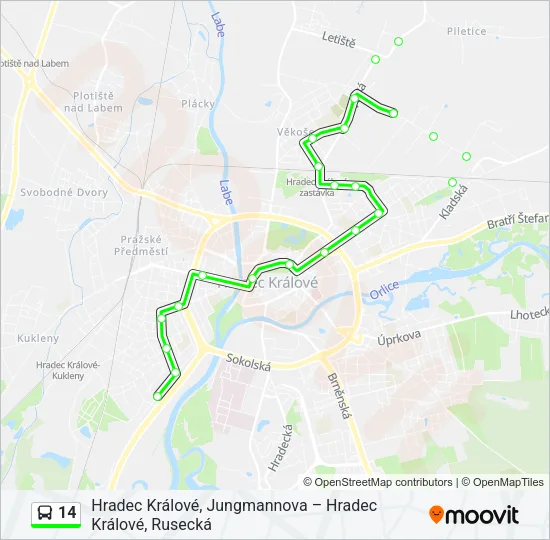 14 Bus Line Map