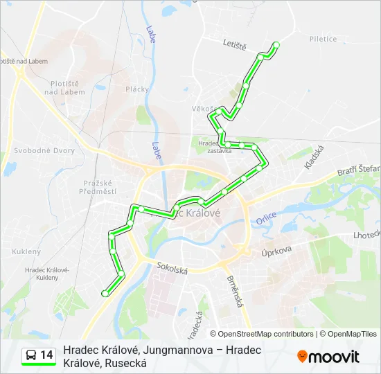 14 Bus Line Map