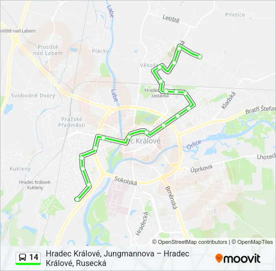 14 Bus Line Map