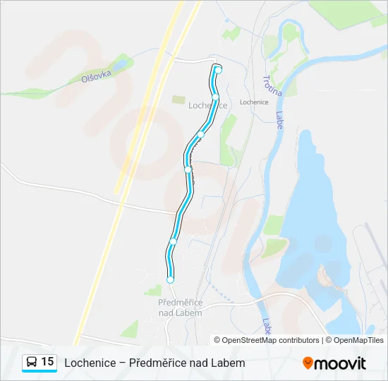 15 Bus Line Map