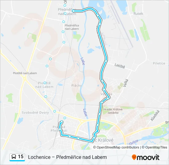 15 Bus Line Map